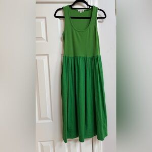 Sundry Green Sleeveless Midi Dress